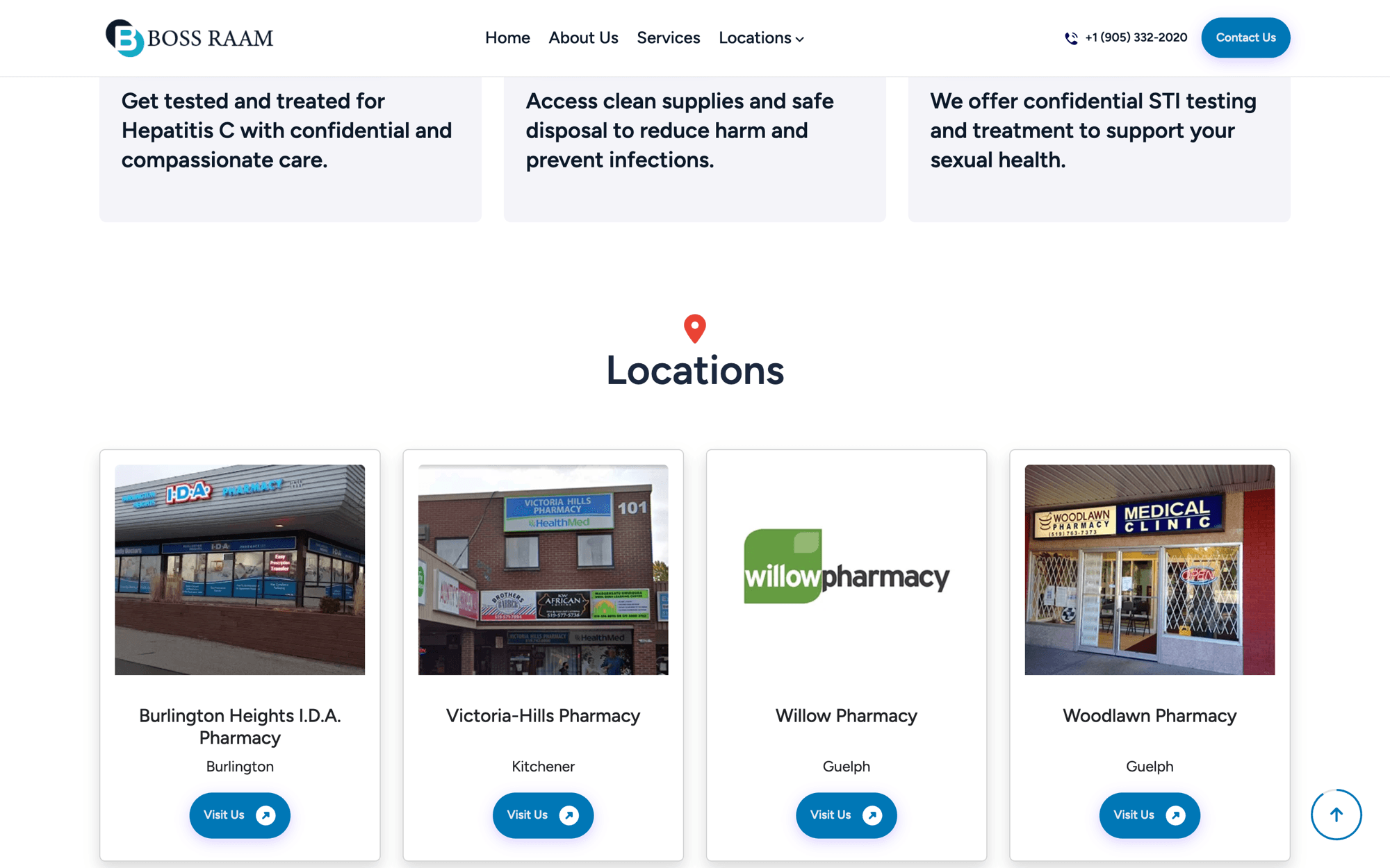Boss Med Clinic pharmacy locations section